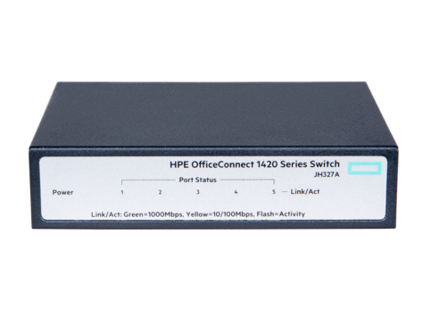 JH327A - HPE OfficeConnect 1420 5G, Unmanaged, L2, Gigabit Ethernet (10/100/1000), Full duplex, Rack-Einbau, 1U