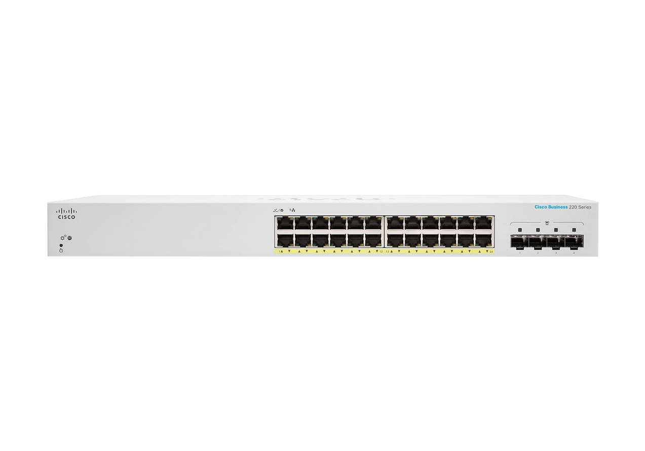 CBS220-24FP-4X-EU - Conmutador Cisco Business 220 - 24 puertos - PoE+