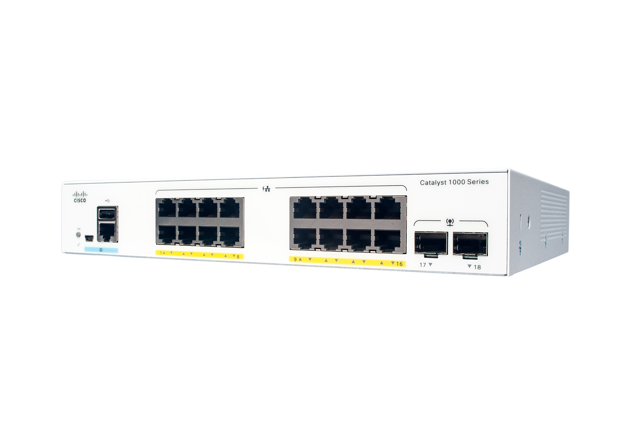C1000-16P-E-2G-L - Cisco Catalyst 16-Port Managed Switch, 8 x 10/100/1000 (PoE+)
