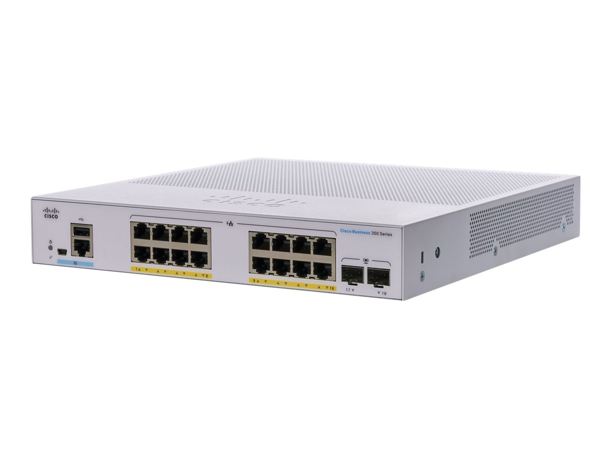 CBS350-16FP-2G-EU - Cisco Business 350 Series Switch, L3 managed, 16x 10/100/1000 (PoE+)