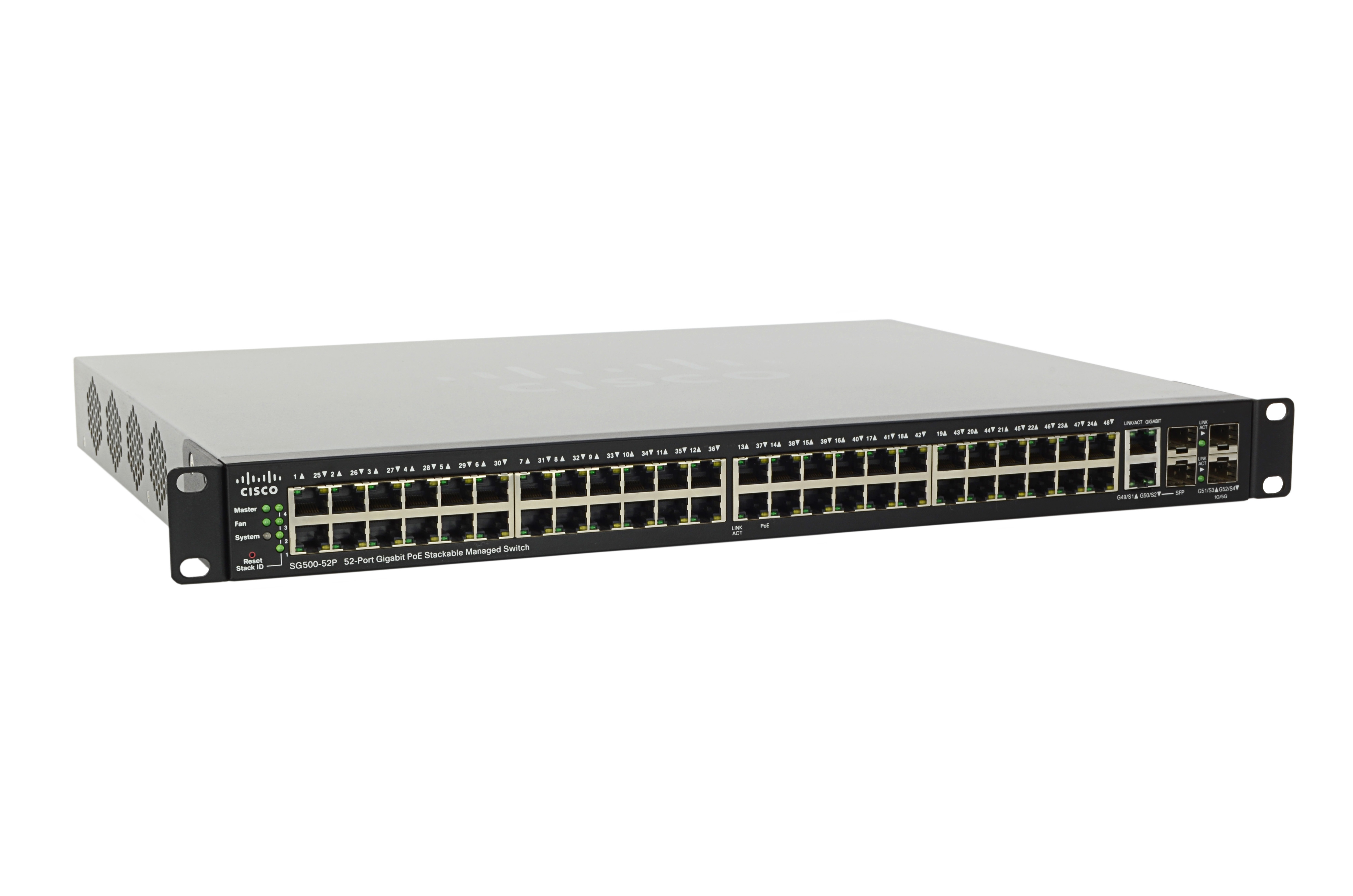 SG500-52P-K9-G5 - Cisco SG500-52P Managed Switch, 48 x 10/100/1000 PoE