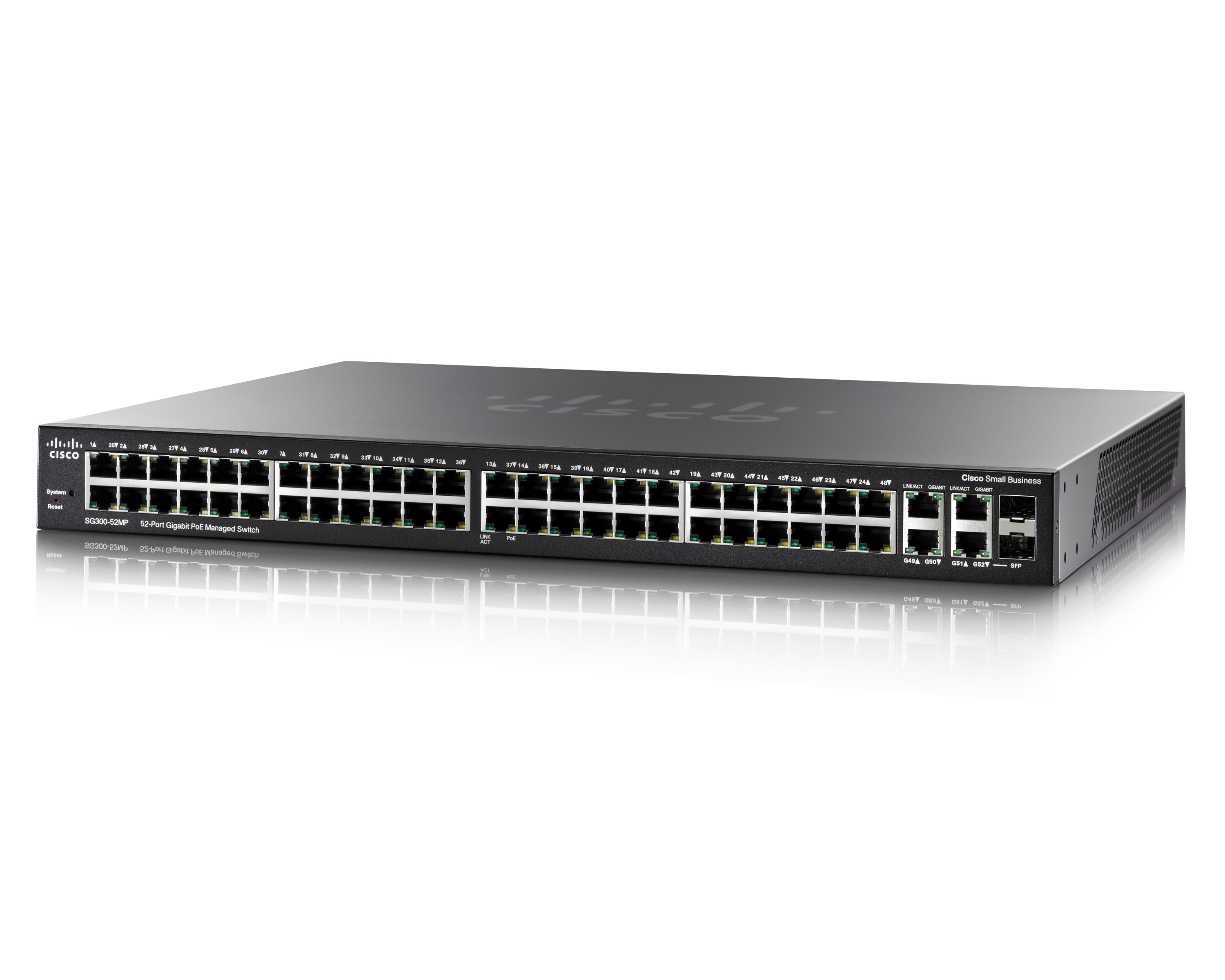 SG300-52MP-K9-EU - Switch Cisco Business 300 - 52 porte - Gestito L3 - PoE+