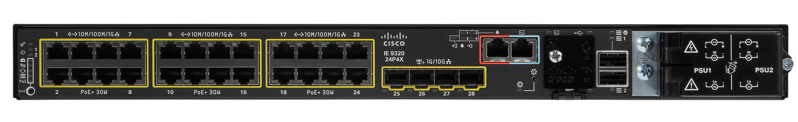 IE-9320-24P4X-A - Cisco Catalyst IE9320 Rugged Series - Switch - managed - 24 x 10/100/1000 (PoE+)