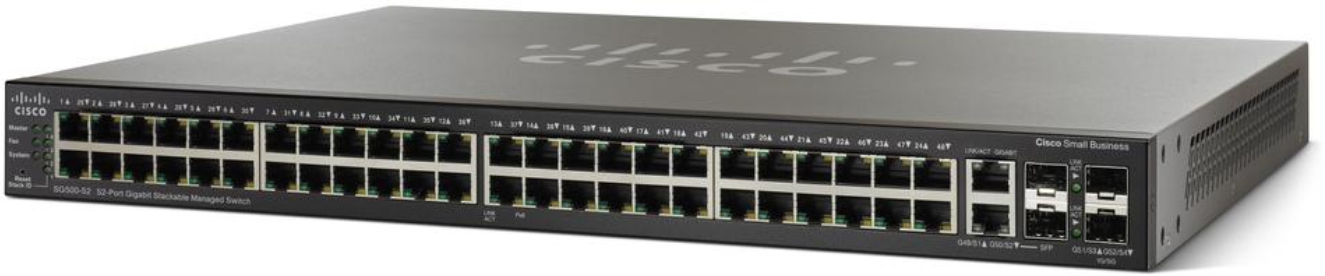 SG500-52MP-K9-G5 - Cisco SG500-52MP Switch, 48x 10/100/1000 (PoE+), Managed