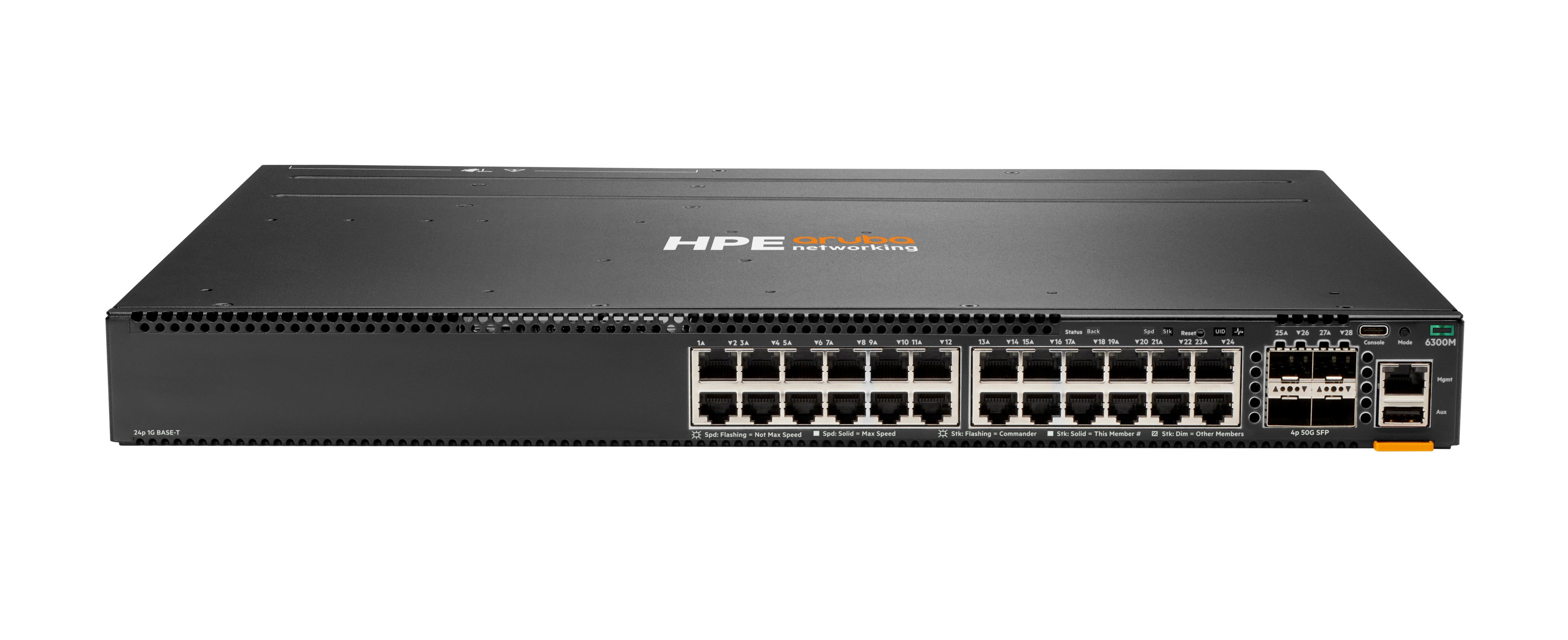 JL664A - HPE Aruba 6300M Switch, L3 Managed, 24 x 10/100/1000 + 4 x 1/10/25/50 G SFP56
