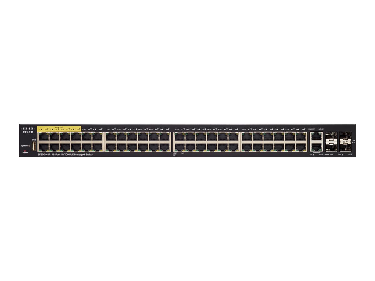 SF350-48P-K9-EU - Commutateur Cisco Business 350 - 48 ports - Géré L3 - PoE+