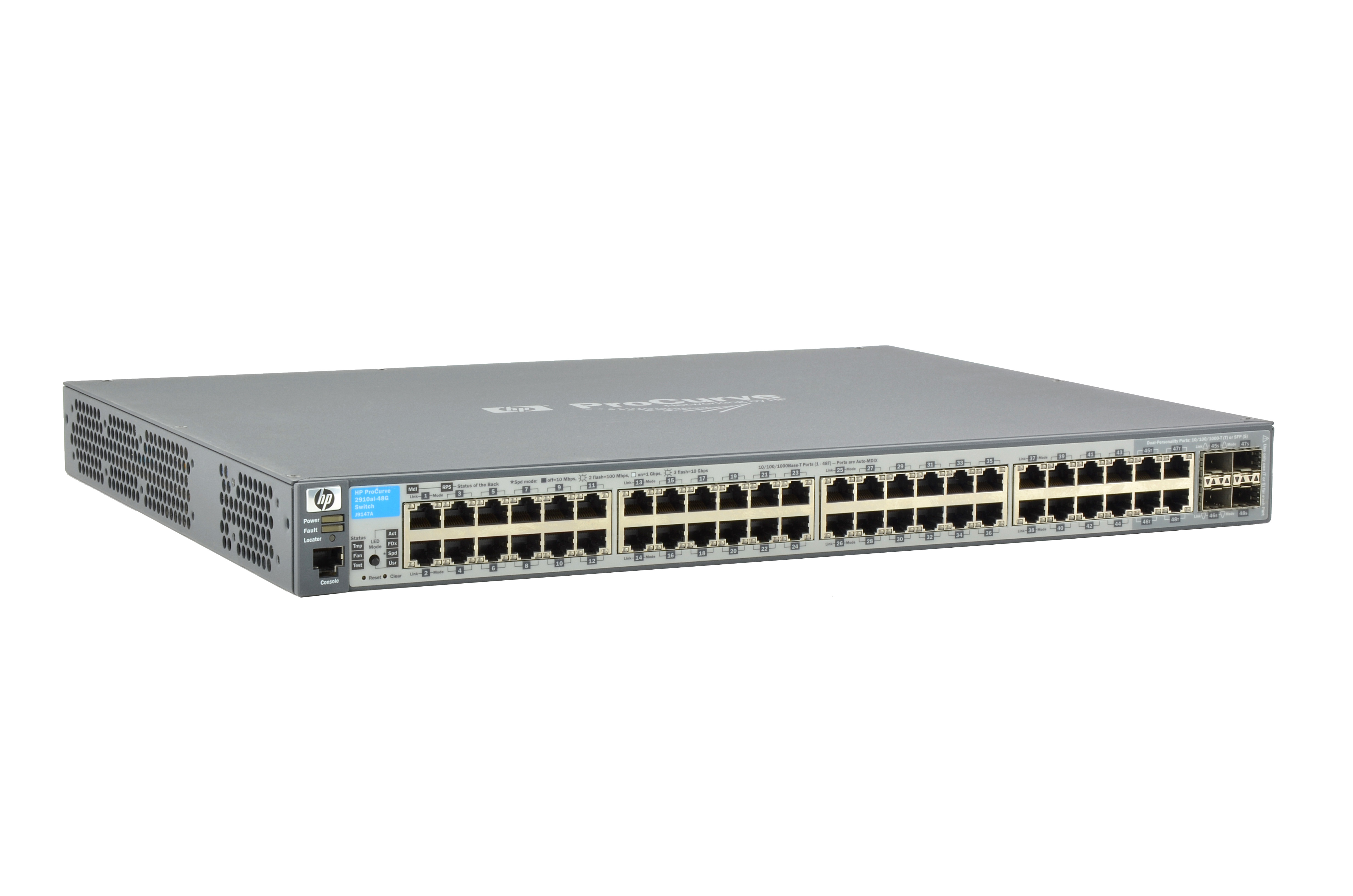 J9147A - HPE HP ProCurve 2910-48G al, Managed, L3, Gigabit Ethernet (10/100/1000), Full duplex, Rack-Einbau, 1U
