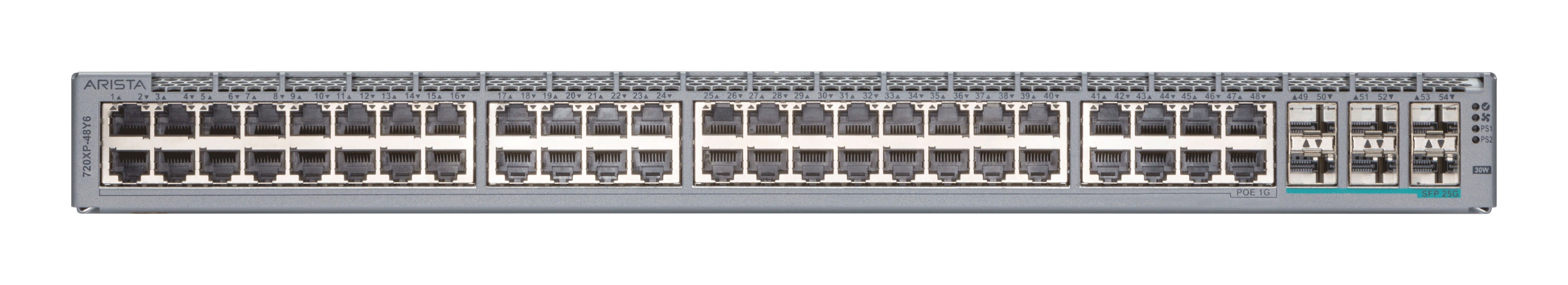 CCS-720XP-48Y6-F - Arista Cognitive Campus POE Leaf 720XP - 720X Series - Switch - L3 - managed - 48 x 10/100/1000 + 6 x 25 Gigabit SFP (Uplink)