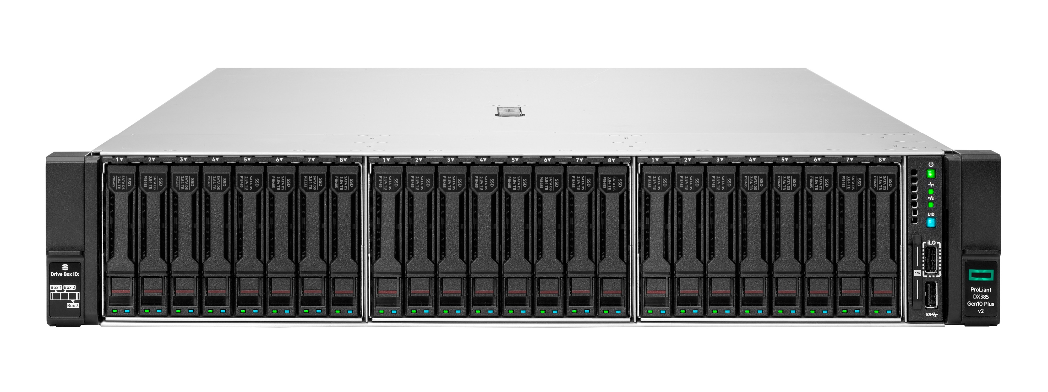 P55284-421 - HPE ProLiant DL385 Gen10 Plus V2 Base - Server - Rack-Montage - 2U - a doppio processore - 1 x EPYC 7313 / 3 GHz - RAM 32 GB - SATA/SAS/NVMe - Hot-Swap 6.4 cm (2.5")