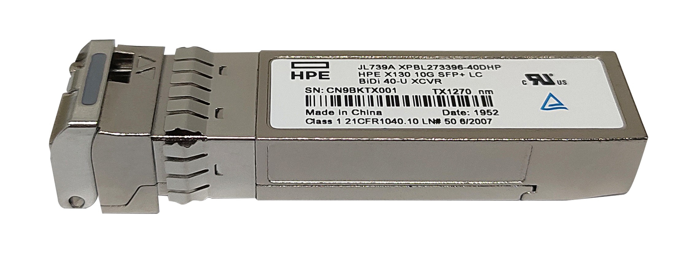 JL739A - HPE X130 - SFP+ transceiver module - 10GbE - 10GBASE-BiDi