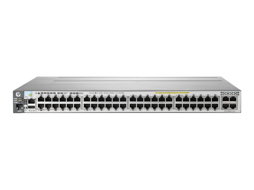 J9588A - HPE Aruba 3800-48G-PoE+-4XG - Switch - L3 - managed - 48 x 10/100/1000 (PoE)
