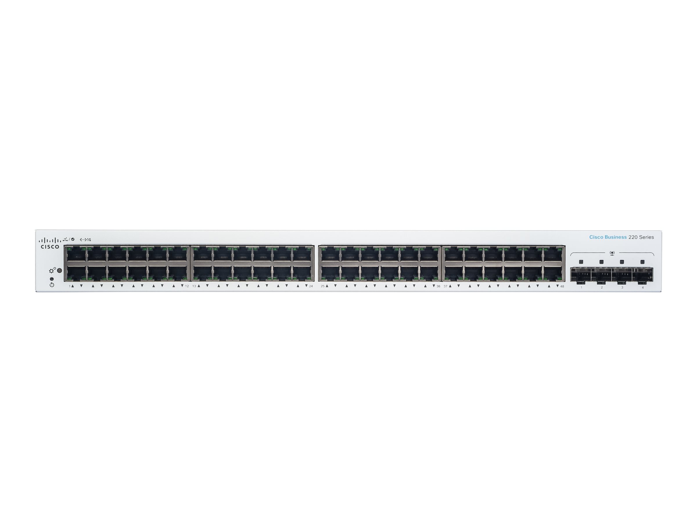 CBS220-48T-4G-EU - Cisco Business 220 Series Switch, 48 x 10/100/1000 + 4 x Gigabit SFP Uplink
