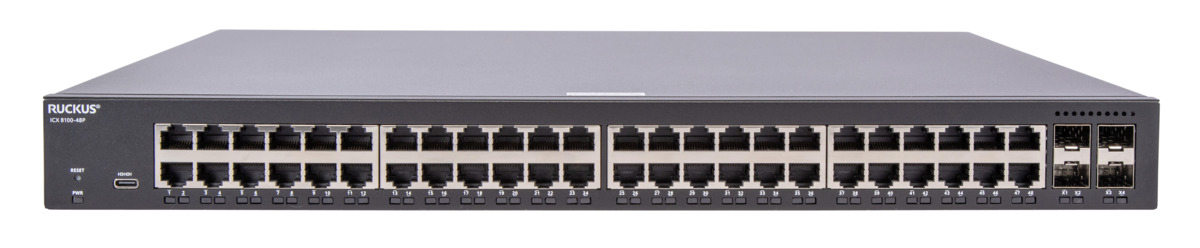 ICX8100-48P-X - Ruckus Networks ICX8100-48P-X, Managed, Gigabit Ethernet (10/100/1000), Power over Ethernet (PoE), Rack-Einbau, 1U