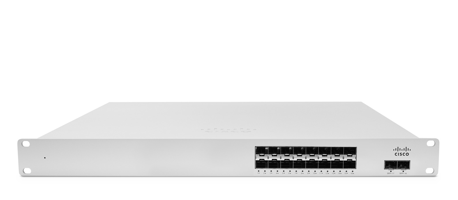 MS410-16-HW - Cisco Meraki Cloud Managed Ethernet Aggregation Switch MS410-16 - Switch - managed - 16 x Gigabit SFP + 2 x 10 Gigabit SFP+ (Uplink)