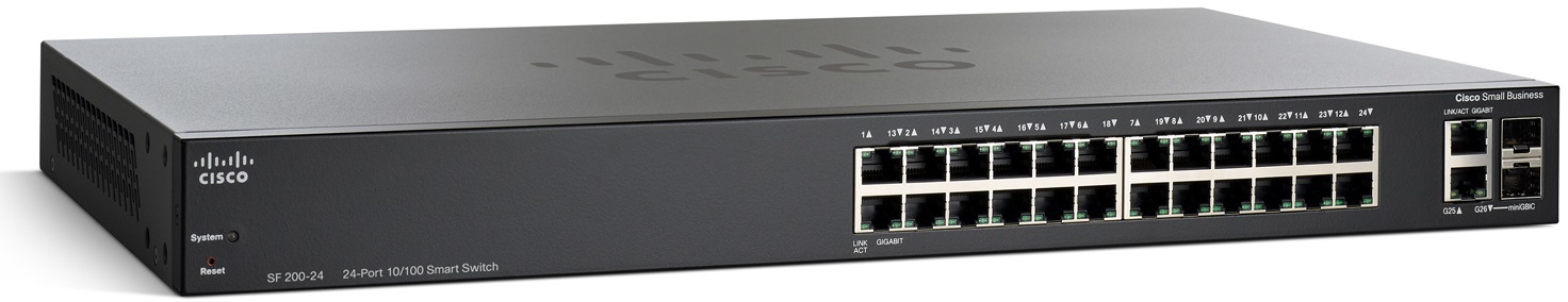 SF200-24FP-EU - Cisco Small Business Smart SF200-24FP - Switch - managed - 24 x 10/100 (PoE)