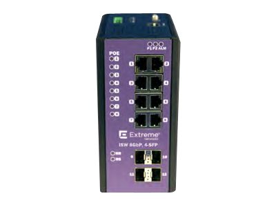 16804 - Extreme Networks ExtremeSwitching Industrial Ethernet Switches ISW 8GBP,4-SFP - Switch - managed - 8 x 10/100/1000 (PoE+)