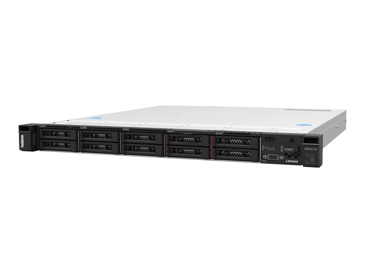 7D7QA02NEA - Lenovo ThinkSystem SR250 V2 7D7Q - Server - Rack-Montage - 1U - 1-Weg - 1 x Xeon E-2334 / 3.4 GHz - RAM 16 GB - Hot-Swap 6.4 cm (2.5")