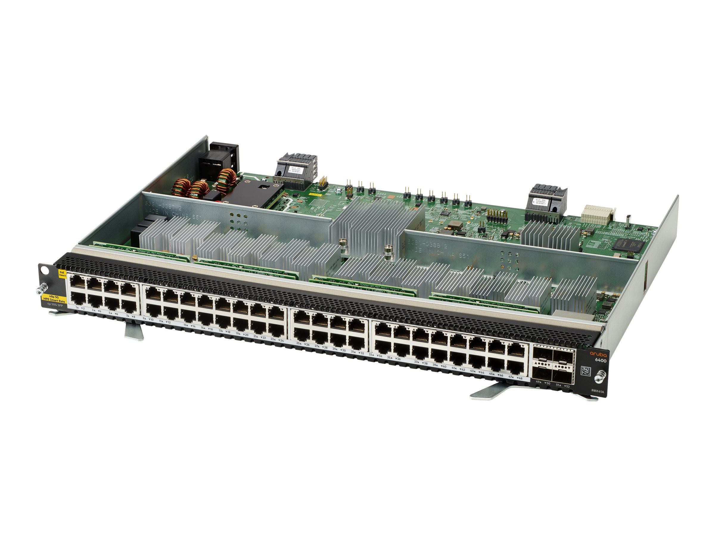 R0X41A - HPE Aruba Line Module - Modulo di espansione - 5GBase-T x 48 + 50 Gigabit SFP56 x 4