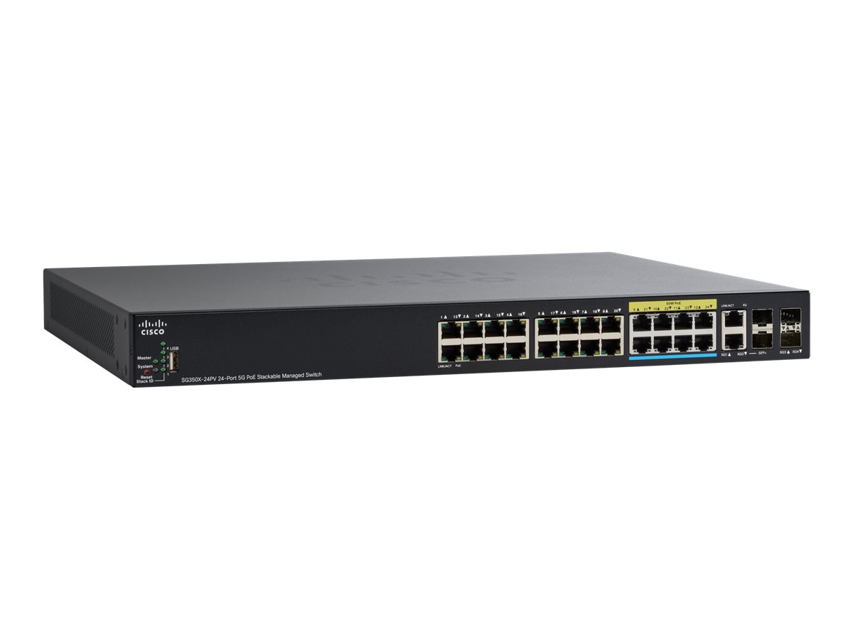 SG350X-24PV-K9-EU - Commutateur Cisco Business 350 - 24 ports - Géré L2 - PoE+