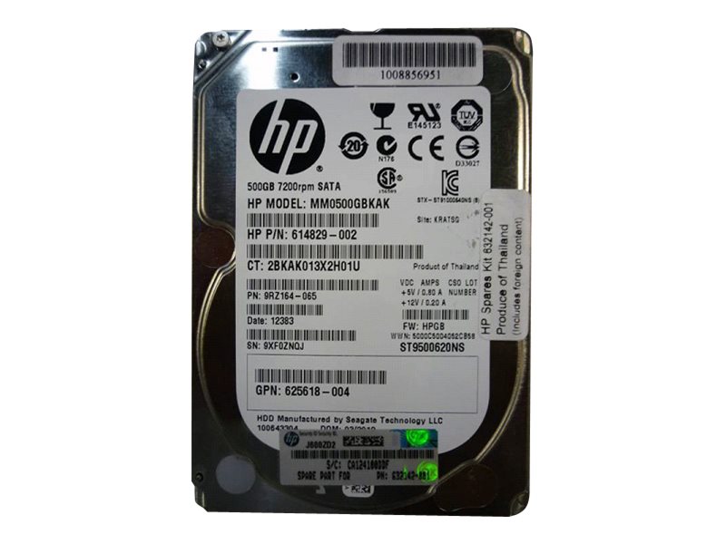 632142-001 - HPE Quick-release Midline - Hard disk drive - 500 GB - hot-swappable - 2.5" SFF (6.4 cm SFF)