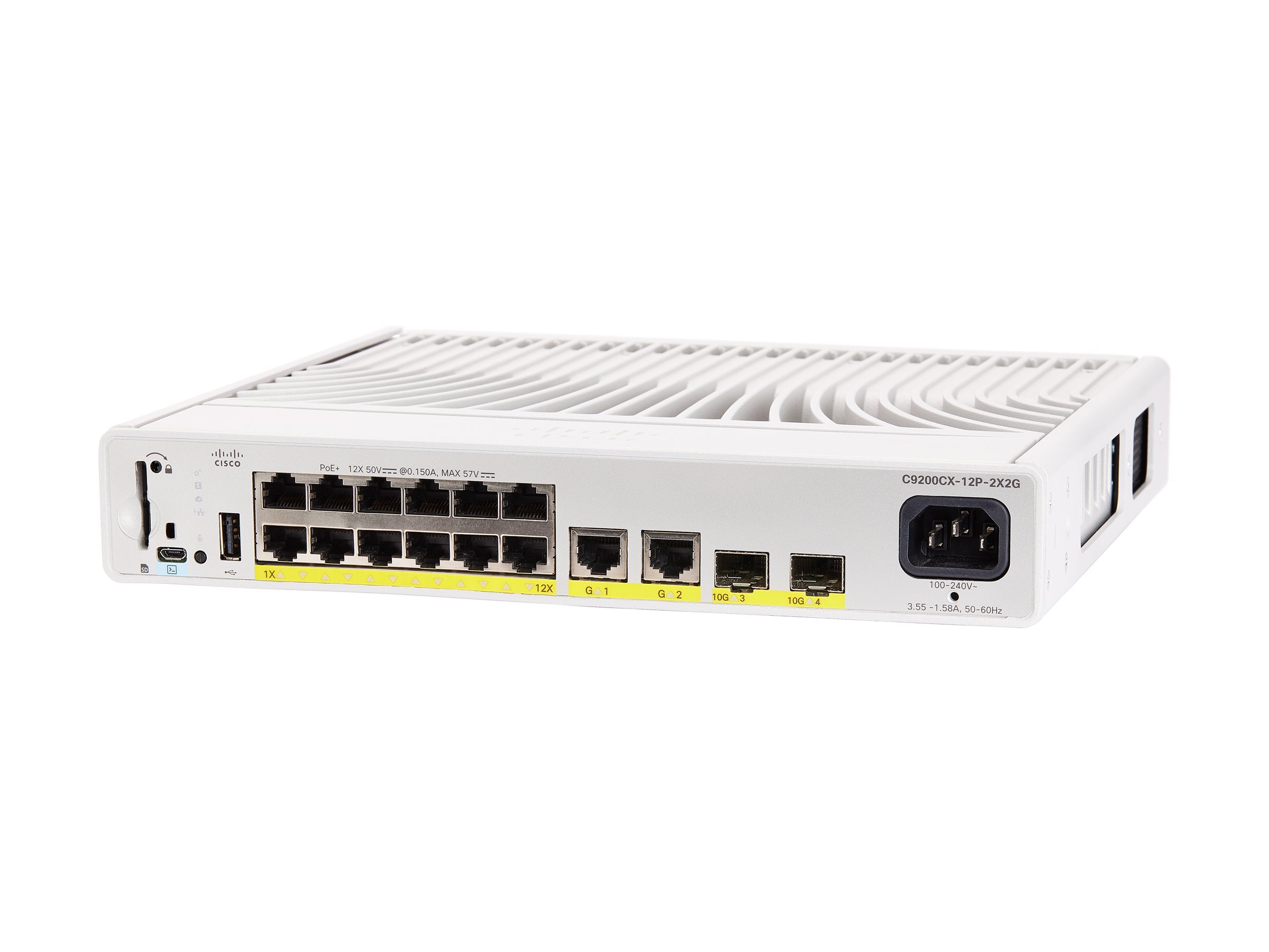 C9200CX-12P-2X2G-E - Cisco Catalyst 9200CX Switch, compact, L3, managed, 12 x 10/100/1000 (PoE+)
