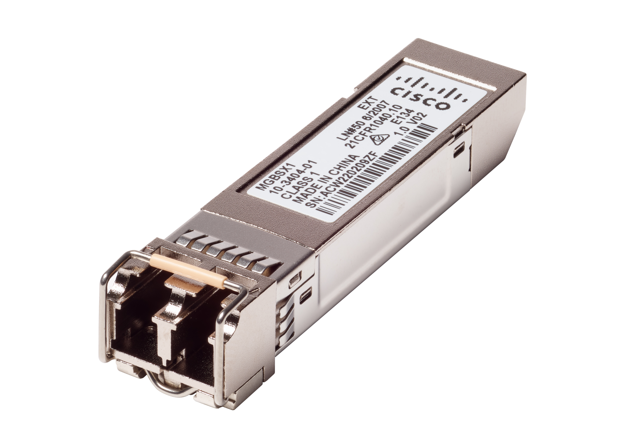 MGBSX1 - Cisco Gigabit SX Mini-GBIC SFP, 550 m, 850 nm, cable-attached, 56.5 mm, 13.4 mm, 8.5 mm