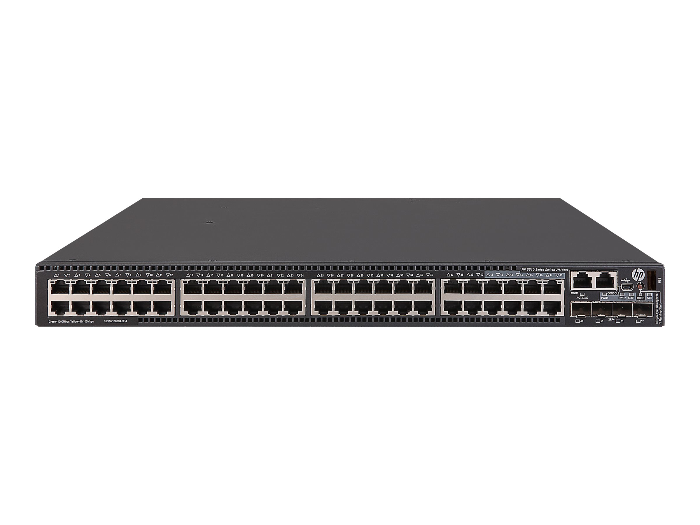 JH148A - HPE 5510 48G PoE+ 4SFP+ HI 1-slot Switch - Switch - L3 - managed - 48 x 10/100/1000 (PoE+)