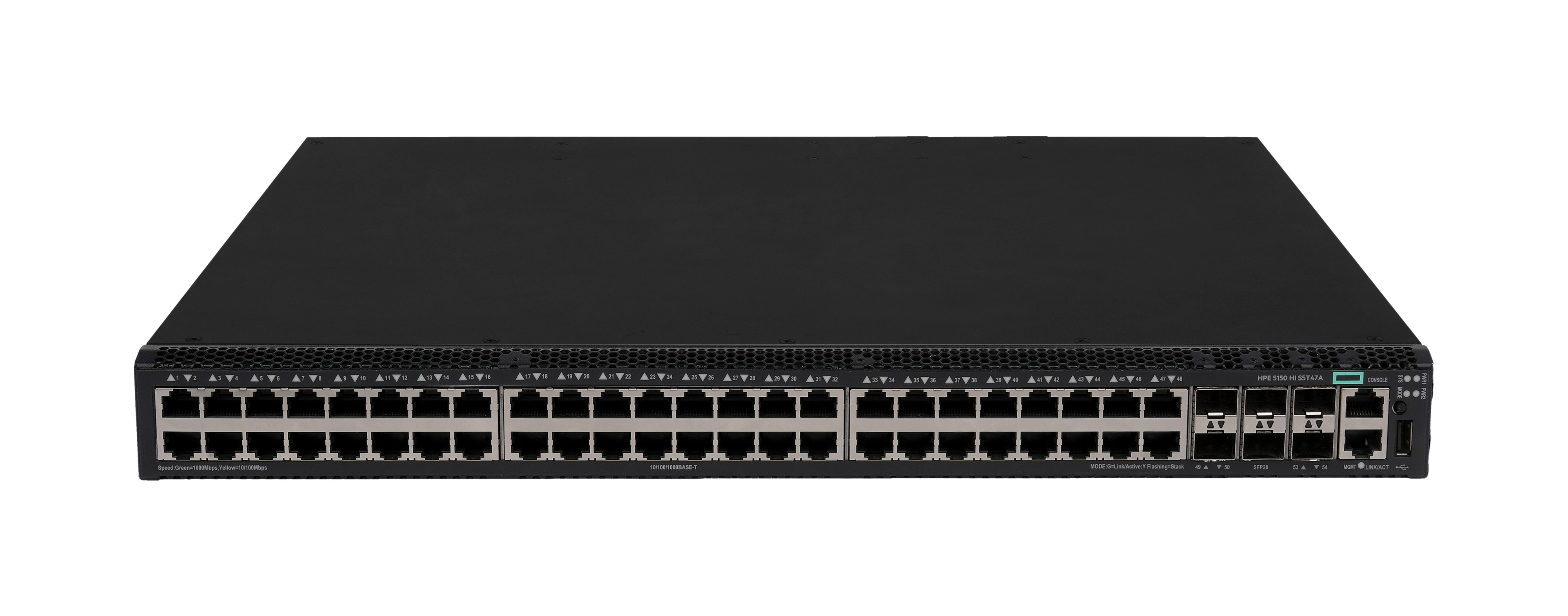S5T47A - HPE Networking Comware 5150HI 48p 10M/100M/1G 6p SFP28 10G/25G Switch - Switch - L3 - managed - 48 x 10/100/1000Base-T + 6 x 10 Gigabit / 25 Gigabit SFP28 (uplink / stacking)