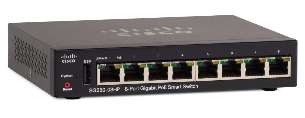 SG250-08HP-K9-EU - Switch Cisco Business 250 - 8 porte - PoE+