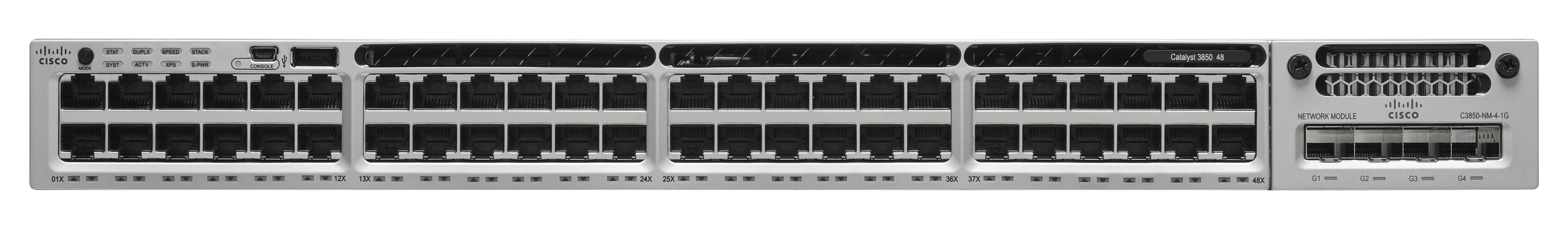 WS-C3850-48F-S - Cisco Catalyst Switch, L3 Managed, 48x 10/100/1000 (PoE+)