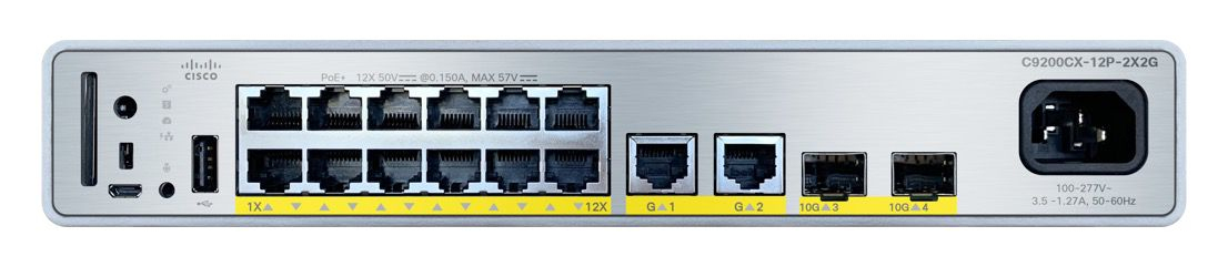 C9200CX-12P-2X2G-A - Conmutador Cisco Catalyst 9200CX - 12 puertos - Gestionado L3 - PoE+