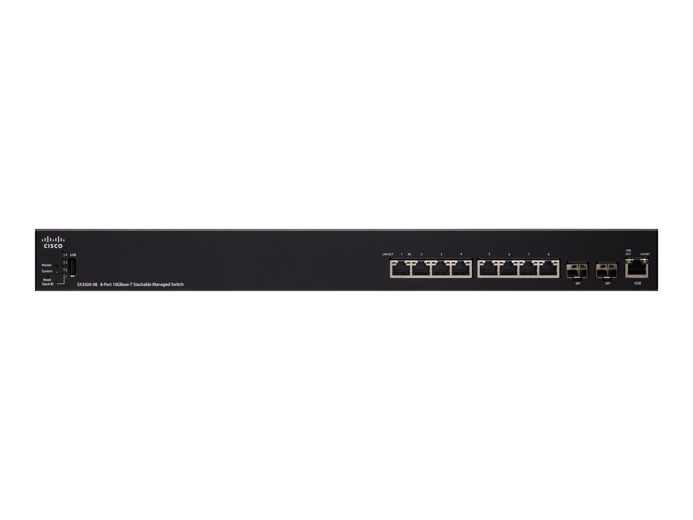 SX350X-08-K9-EU - Cisco Managed Switch: 6x 10GbE + 2x 10GbE/10GbE SFP+