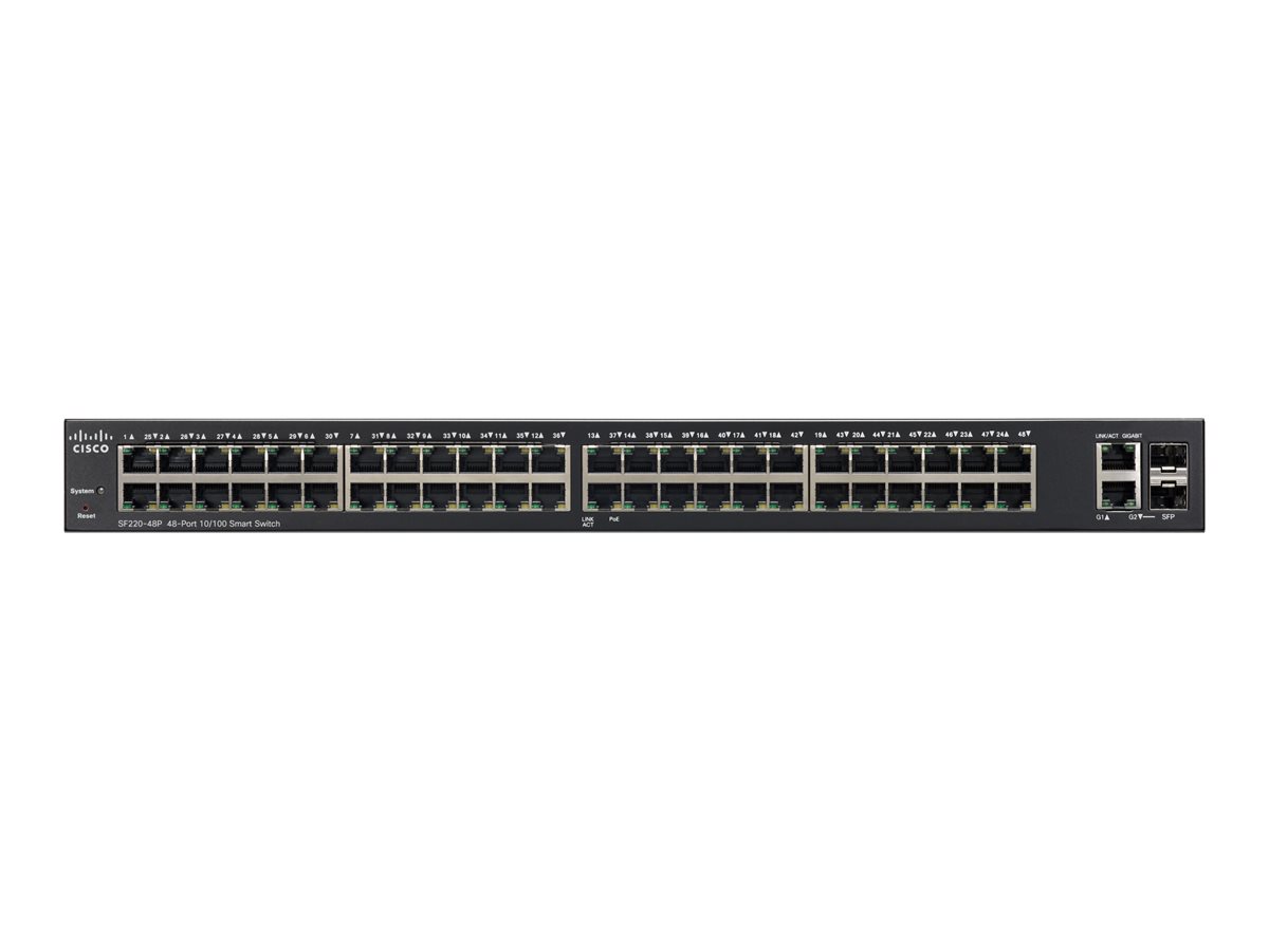 SF220-48P-K9-EU - Switch Cisco Business 220 - 48 puertos - Gestionado de capa 2 - PoE