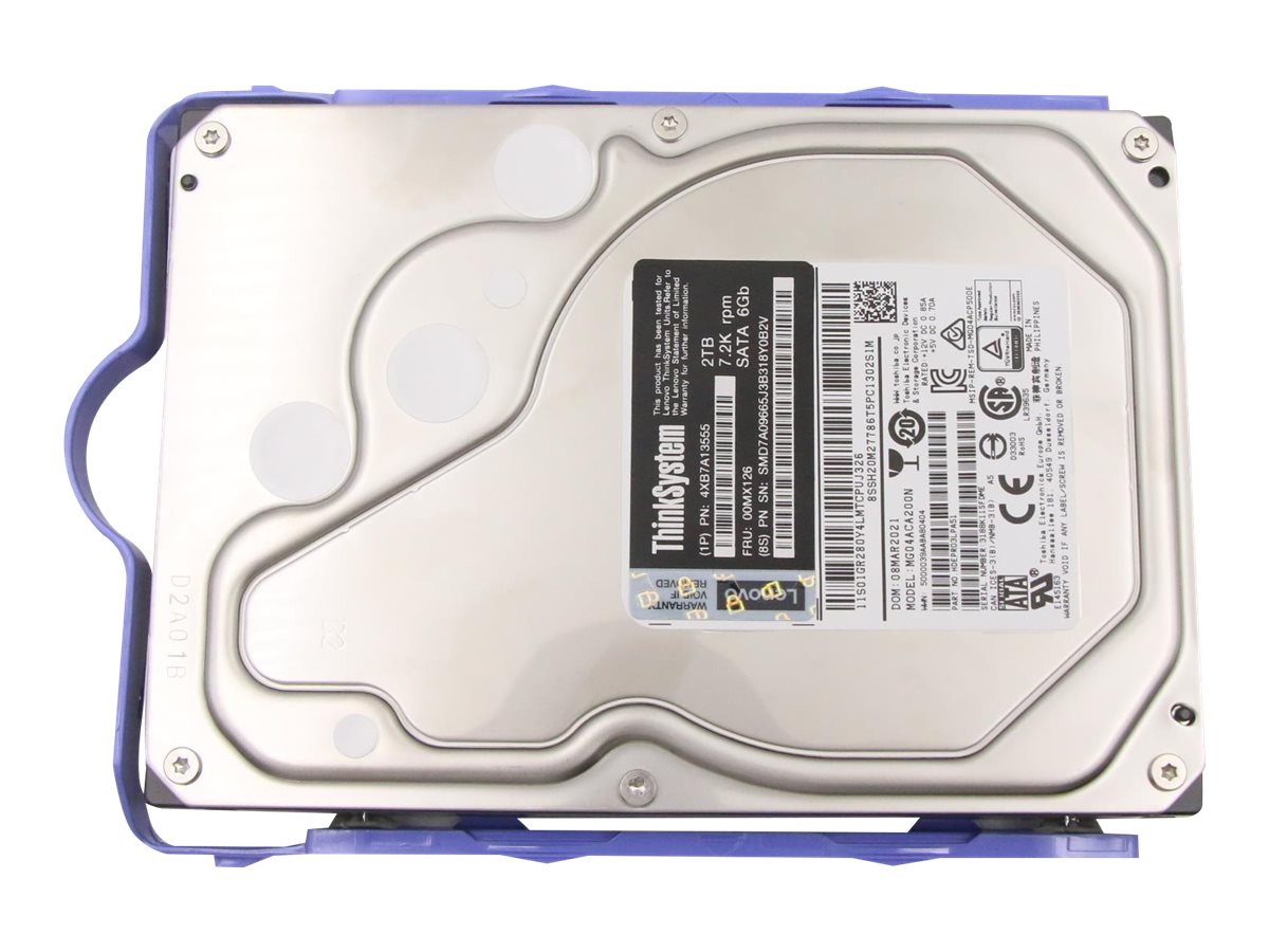 00MX126 - Lenovo Disque dur - 2 TB - 512n - austauschbar - 3.5" (8.9 cm)
