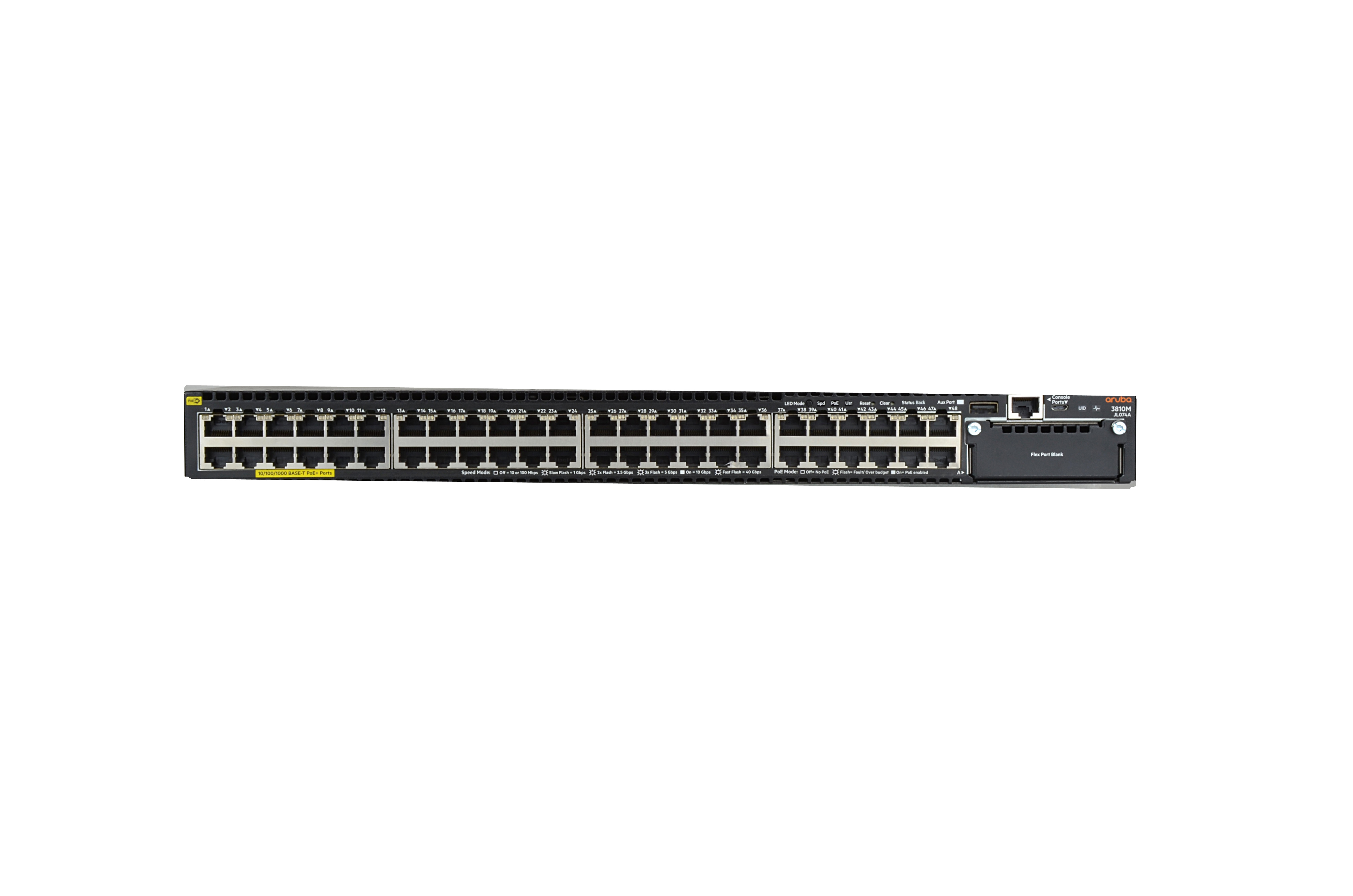 JL074A - Conmutador HPE Aruba 3810 - 48 puertos - Gestionado L3 - PoE+
