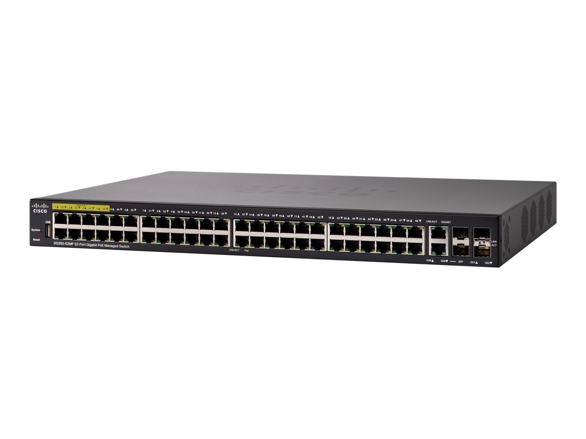 SG350-52MP-K9 - Cisco Switch - L3 - managed - 48 x 10/100/1000 (PoE+)