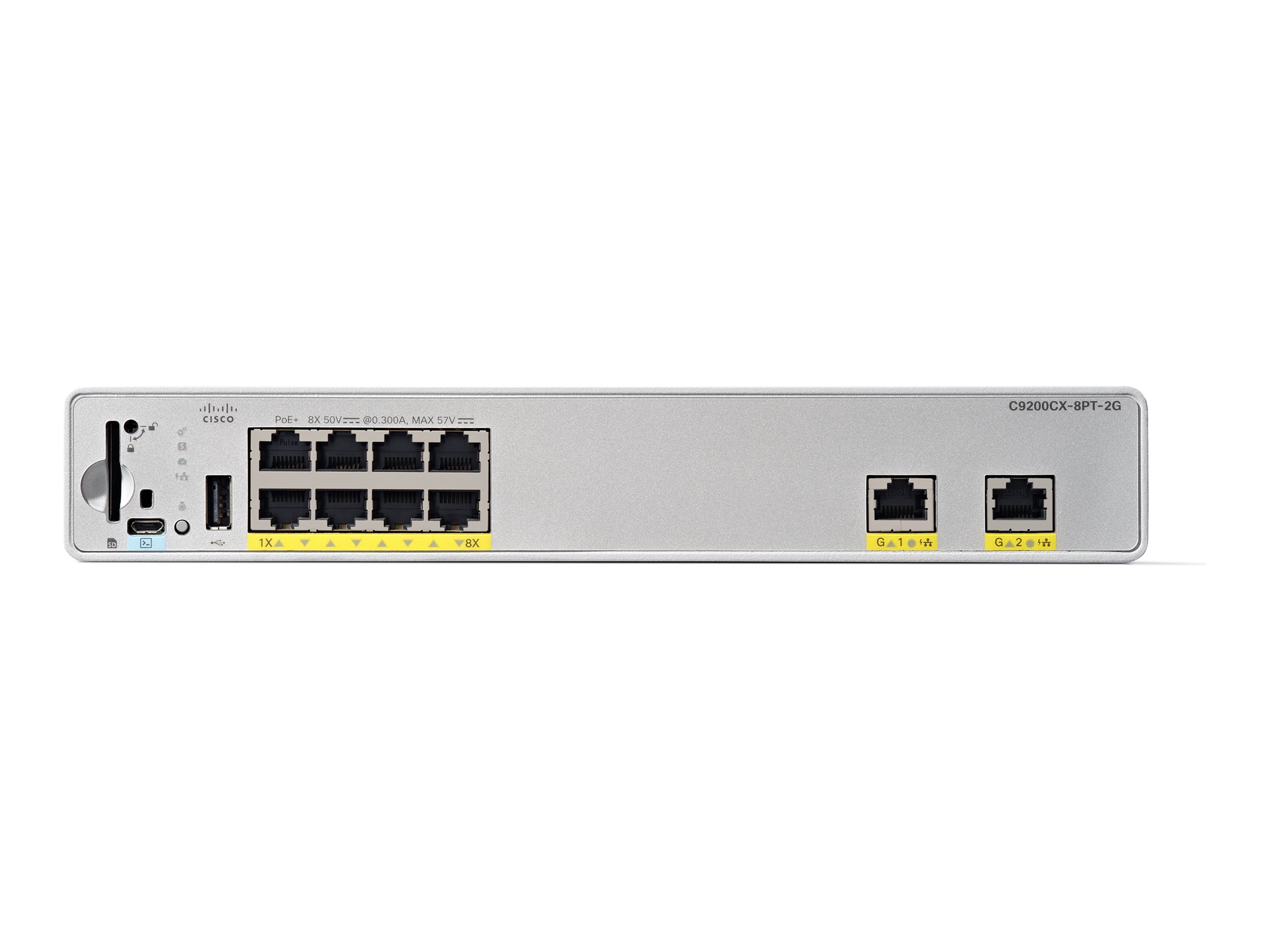 C9200CX-8PT-2G-A - Cisco Catalyst 9200CX - Switch - kompakt - L3 - managed - 8 x 10/100/1000 (PoE+)