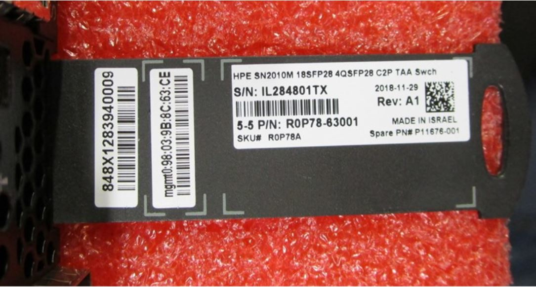 R0P78A - HPE StoreFabric SN2010M Half Width - Switch - L3