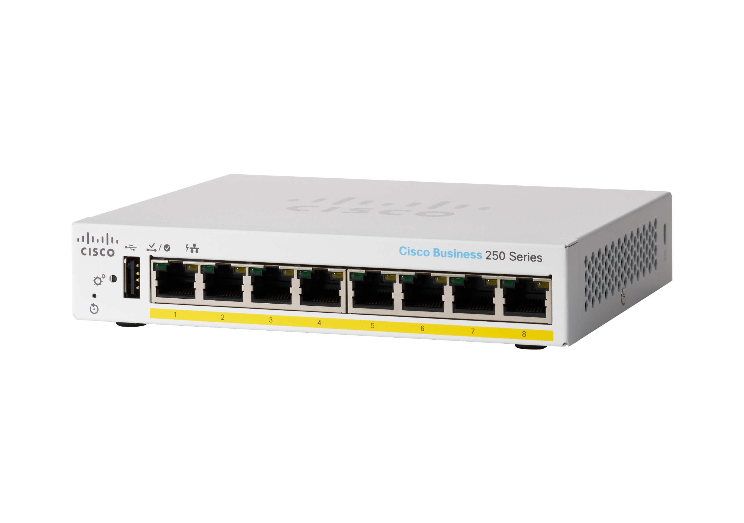 CBS250-8PP-D - Cisco CBS250-8PP-D, Managed, L3, Gigabit Ethernet (10/100/1000), Power over Ethernet (PoE)