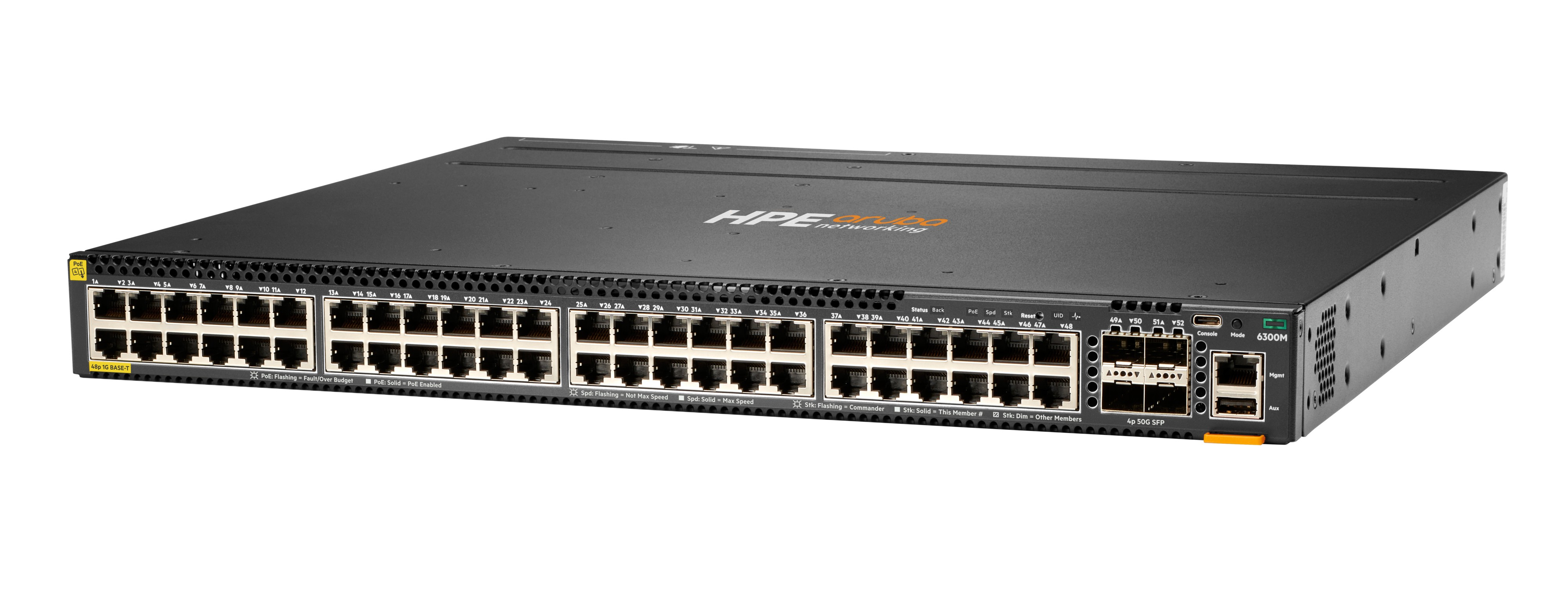 JL661A - Conmutador HPE Aruba CX 6300 - 48 puertos - Gestionado L3 - PoE+