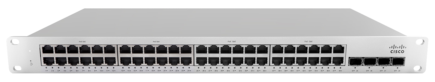 MS210-48FP-HW - Cisco Meraki MS210 Cloud Managed Switch, 48x 1000Base-T + 4x Gigabit SFP
