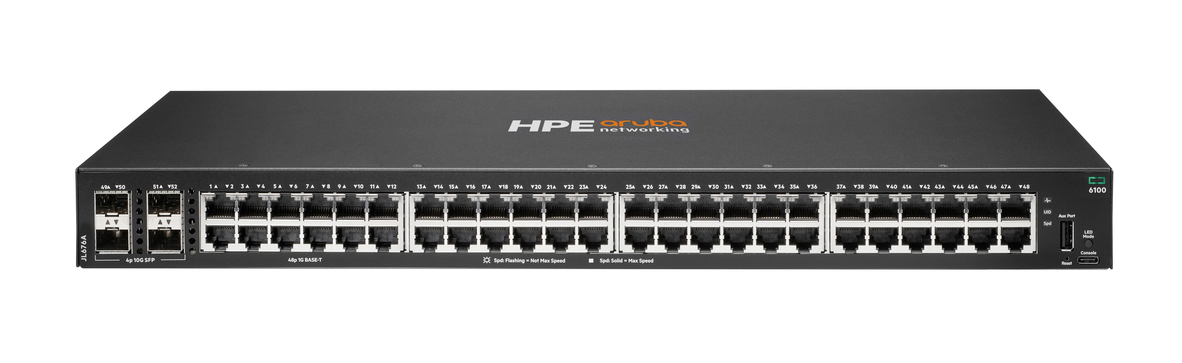 JL676A - HPE Aruba 6100 48G 4SFP+ Switch, Managed