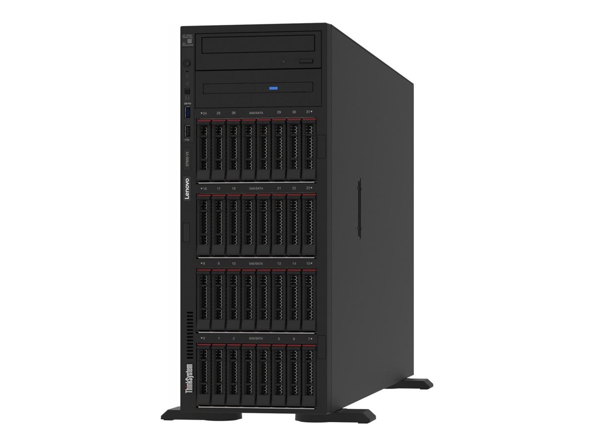 7D7AA02LEA - Lenovo ThinkSystem ST650 V3 7D7A - Server - Tower - 4U - de doble procesador - 1 x Xeon Gold 5515+ / 3.2 GHz - RAM 32 GB - SAS - Hot-Swap 6.4 cm (2.5")