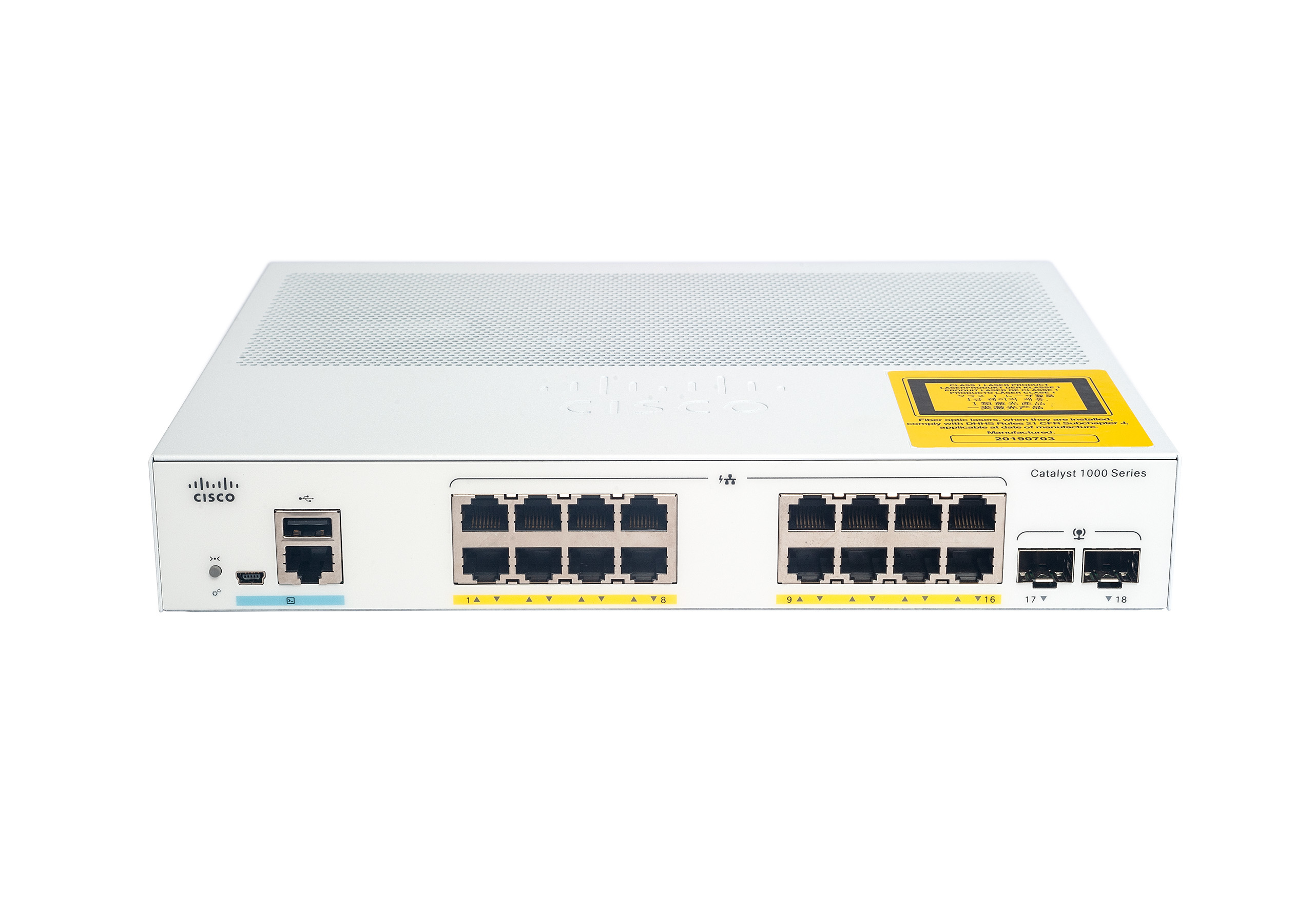 C1000-16P-2G-L - Conmutador Cisco Catalyst 1000 - 16 puertos - Gestionado de capa 2 - PoE+