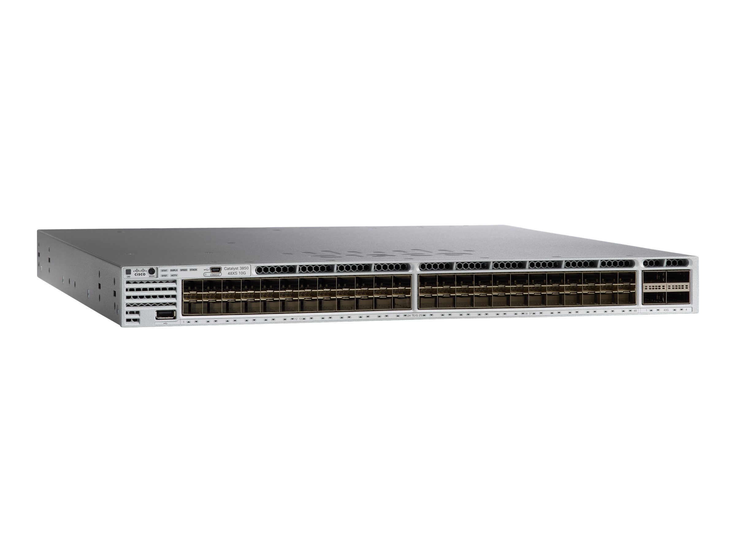WS-C3850-48XS-S - Cisco Catalyst 3850 Switch, L3, 48x 1G/10G SFP+ + 4x 40G QSFP+