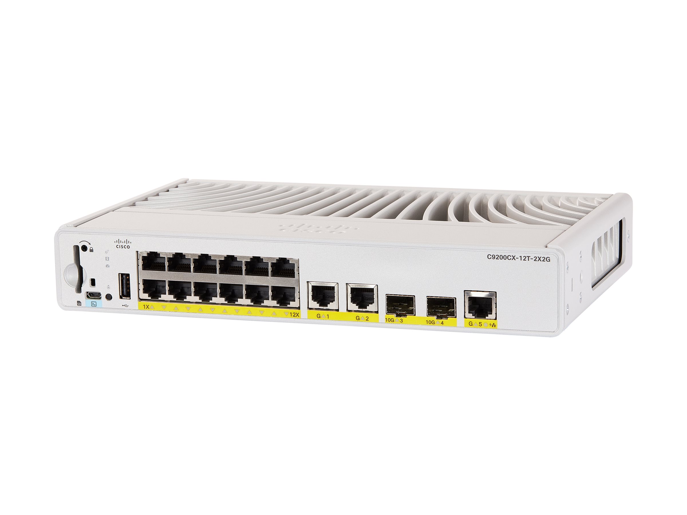 C9200CX-12T-2X2G-A - Cisco Catalyst 9200CX Switch, compact, L3, managed, 12 x 1000Base-T + 3 x 1000Base-T + 2 x 1 Gig/10 Gig SFP+