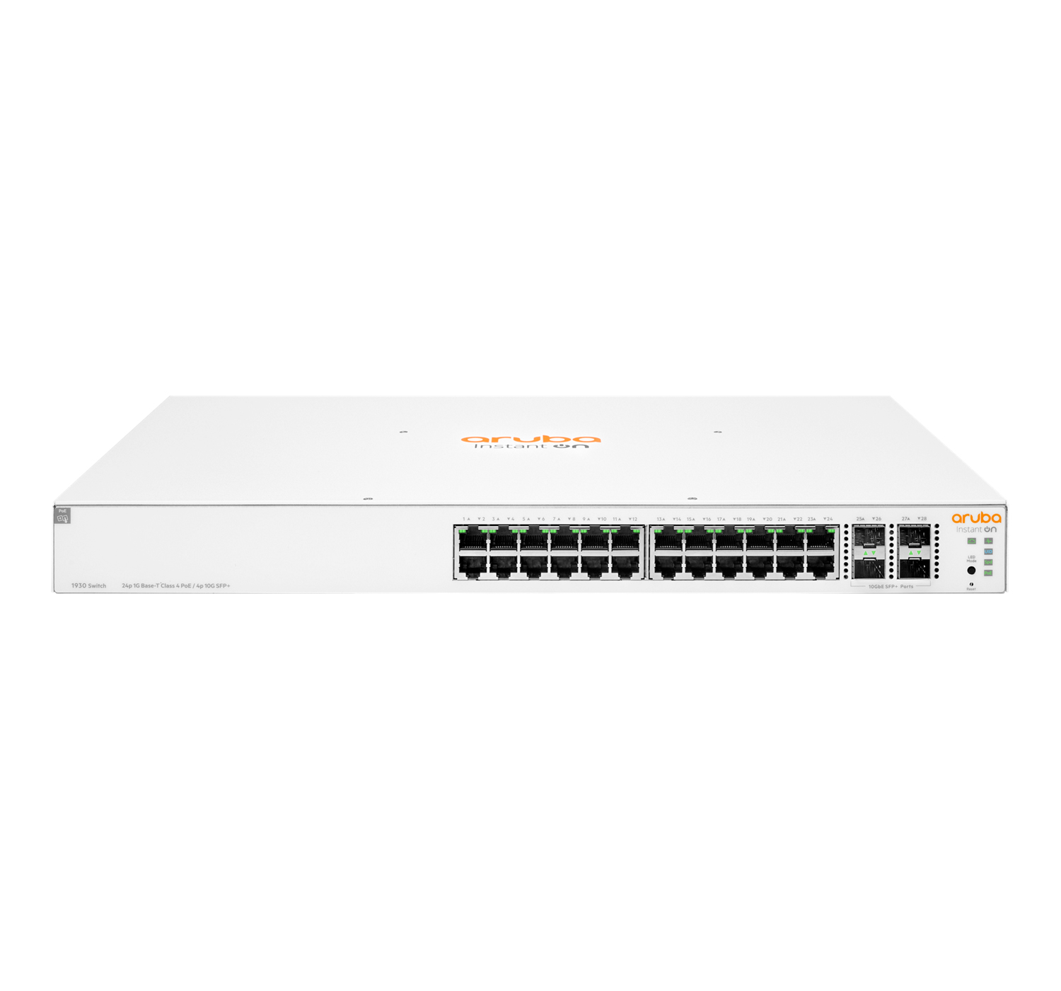 73947341 - HPE Aruba Networking Aruba Instant On 1930 (x20), Managed, L2+, Gigabit Ethernet (10/100/1000), Power over Ethernet (PoE), Rack-Einbau, 1U
