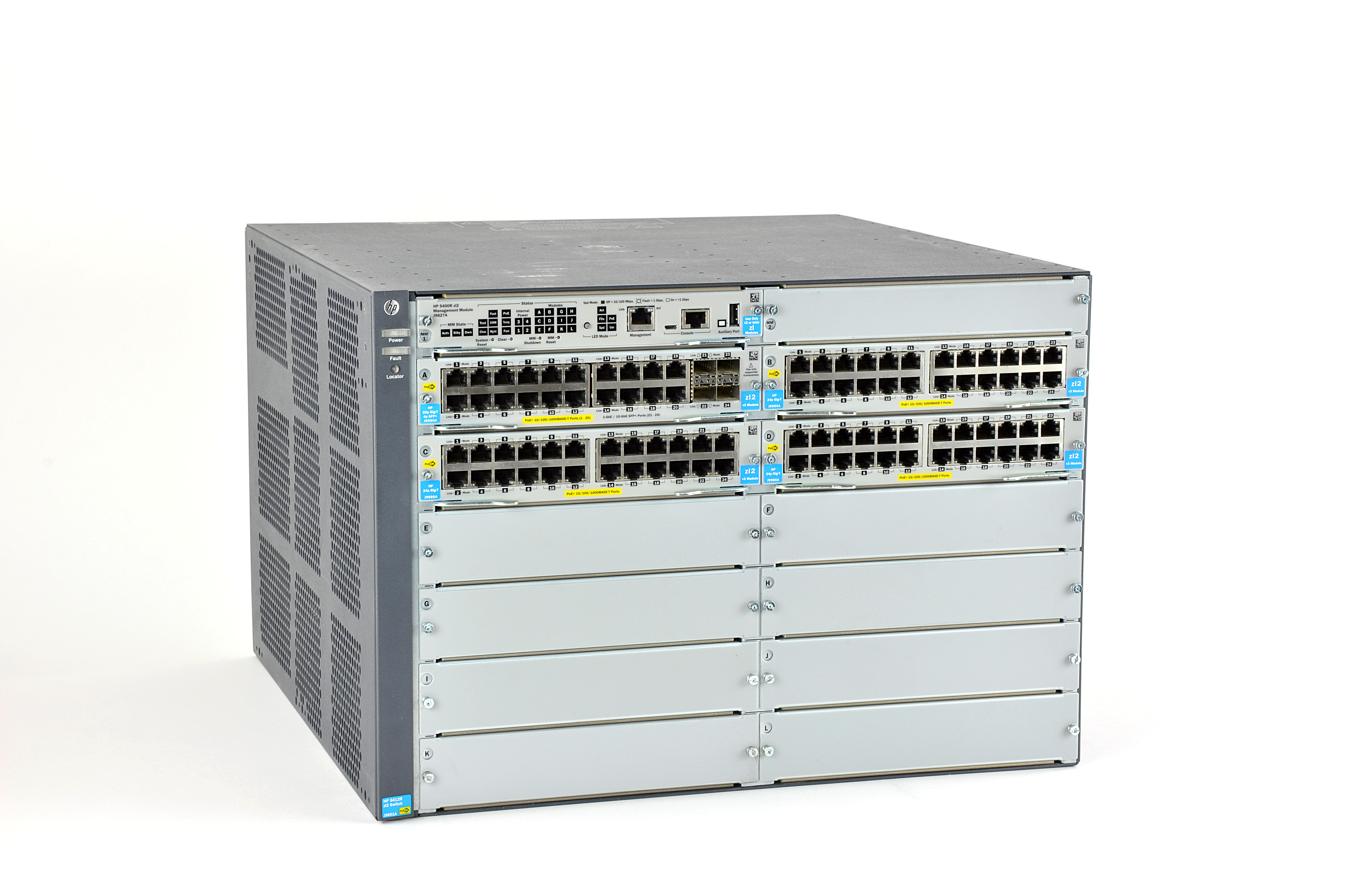 JL001A - HPE Aruba 5412R 92GT PoE+ / 4SFP+ (No PSU) v3 zl2 - Switch - managed - 92 x 10/100/1000 (PoE+)