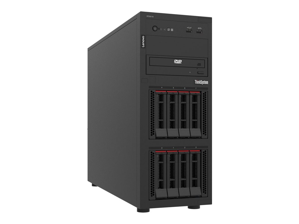 7DCEA02WEA - Lenovo ThinkSystem ST250 V3 7DCE - Server - Tower - 4U - 1-Weg - 1 x Xeon E-2436 / 2.9 GHz - RAM 32 GB - Hot-Swap 6.4 cm (2.5")