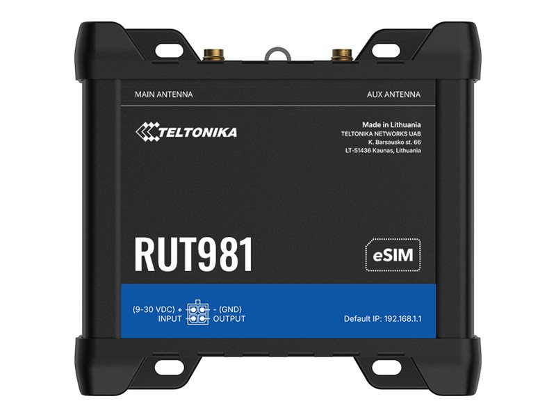 RUT981000000 - Teltonika RUT981 - Wireless Router - WWAN 3-port Switch